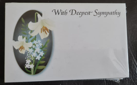 10 x 'With Deepest Sympathy' Flower Card