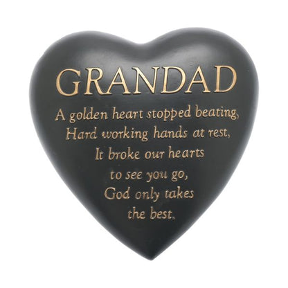 Plac Calon Lwyd Glan y Bedd - Taid 8cm x 17cm x 16.5cm