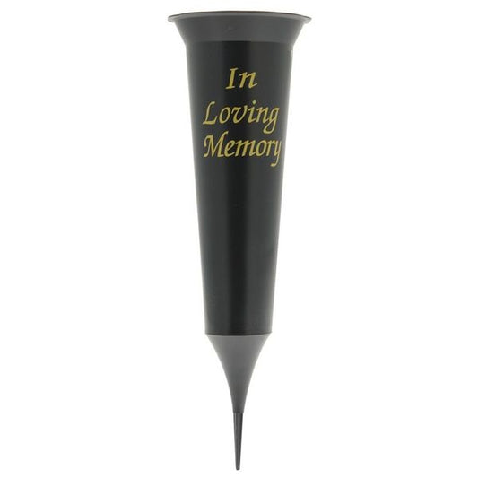 'In Loving Memory' Black Spike Vase